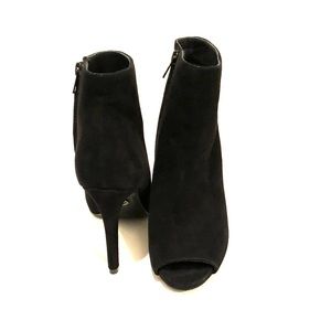 Michael Kors suede peep toe bootie